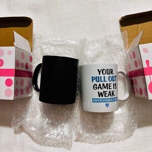 NEW TWO Happy Father's Day. Charging Color Heat Reveal Coffee Tea Mugs